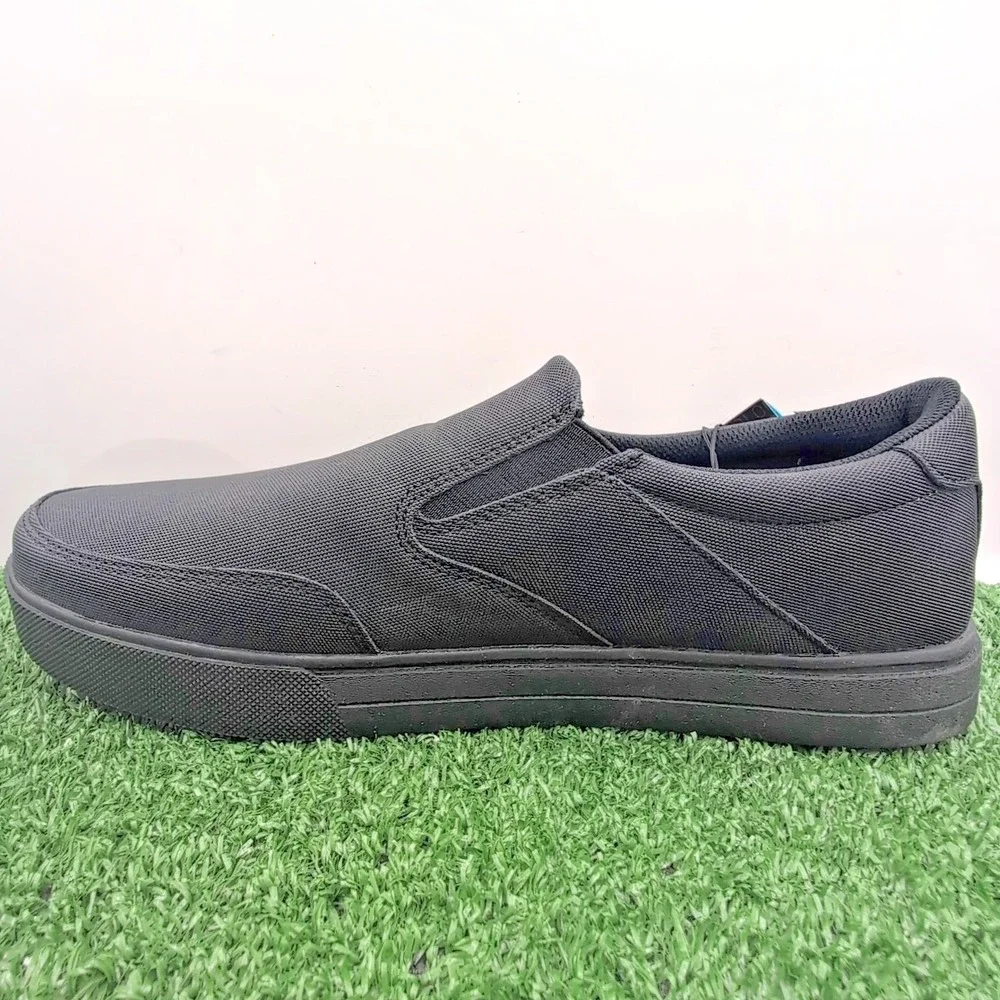 Dr Schollls Valium Shoes Mens 11‎ M Work Sneakers Flat Black Fabric Slip On